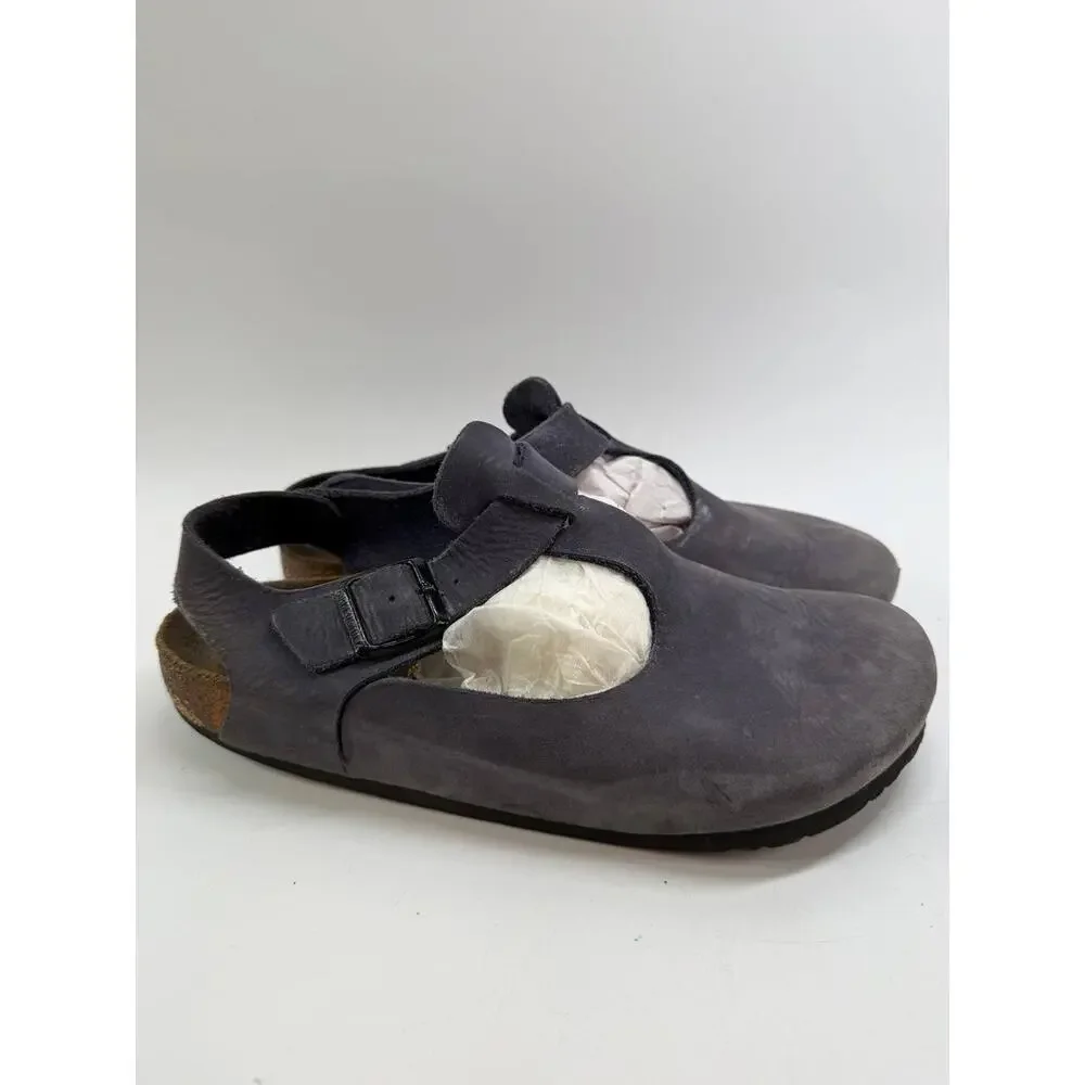 Birkenstock London Gray Suede Leather Clogs Shoes Men’s EU 42 US 9 Regular